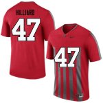 Men's Ohio State Buckeyes #47 Justin Hilliard Throwback Nike NCAA College Football Jersey Classic TZW6244ZI